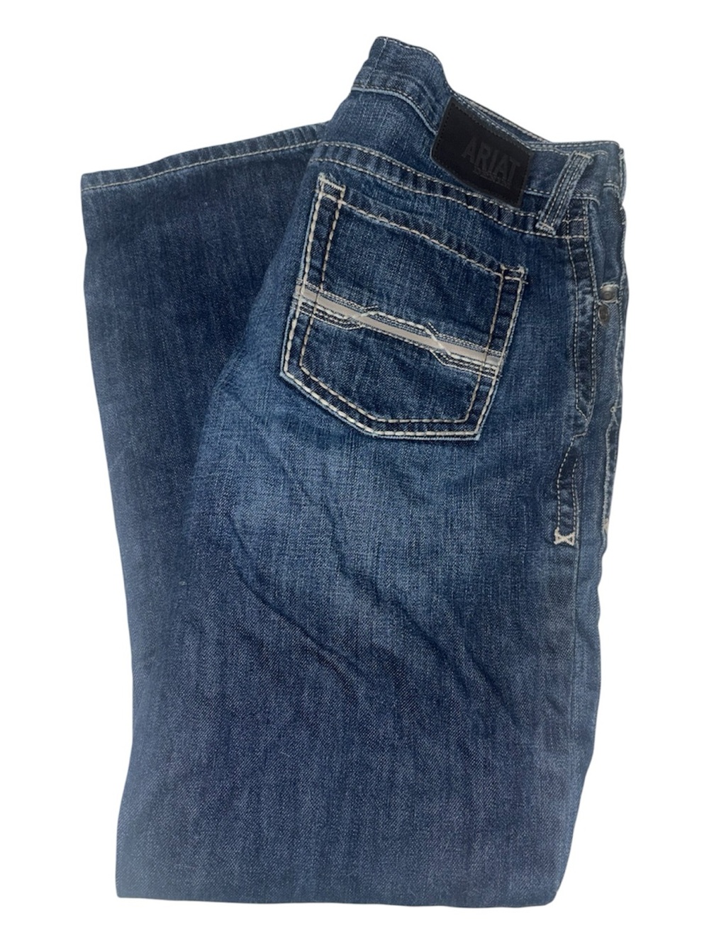 Ariat Jeans M2 Relaxed Boot Cut Men's Size 35x34 Prescott Dark Wash Blue Denim